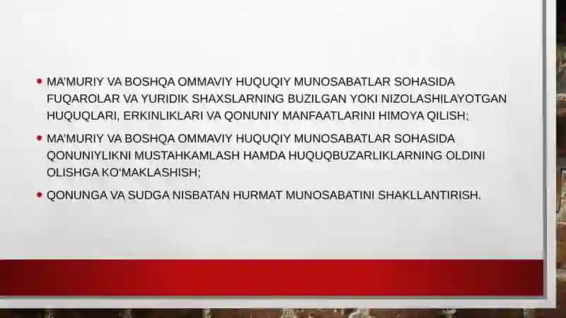 O‘ZBEKISTON RESPUBLIKASINING MA’MURIY SUD ISHLARINI YURITISHGA KIRISH 3