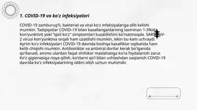 Covidda ko'zdagi o'zgarishlar 3