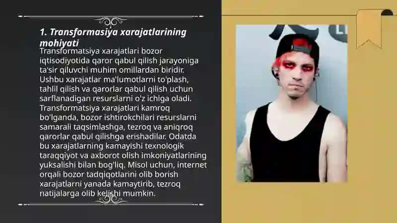 Transformasiya xarajatlari va ularni tahlil gilishga nisbatan Nort yondashuvi... Transaksiya xarajatlarini optimallashtirish tajribasi. 3