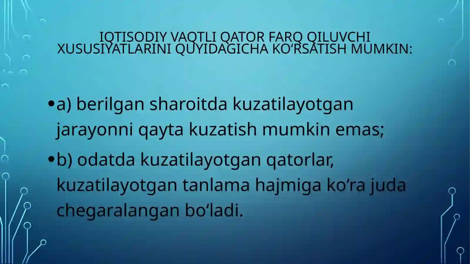 Vaqtli qatorlar 3