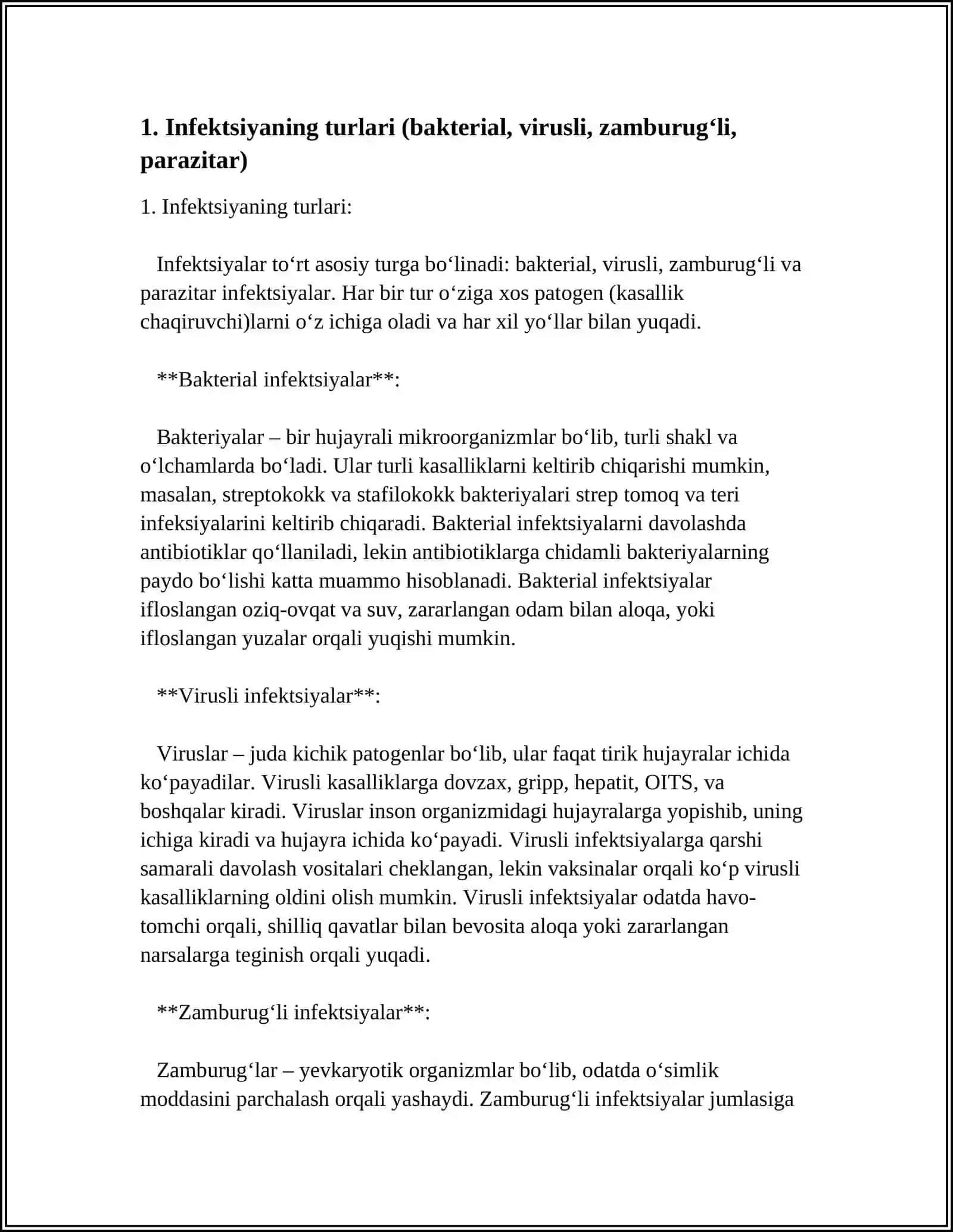 INFEKSIYA, INFEKSIYA YUQISH YULLARI VA OLDINI OLISH 3