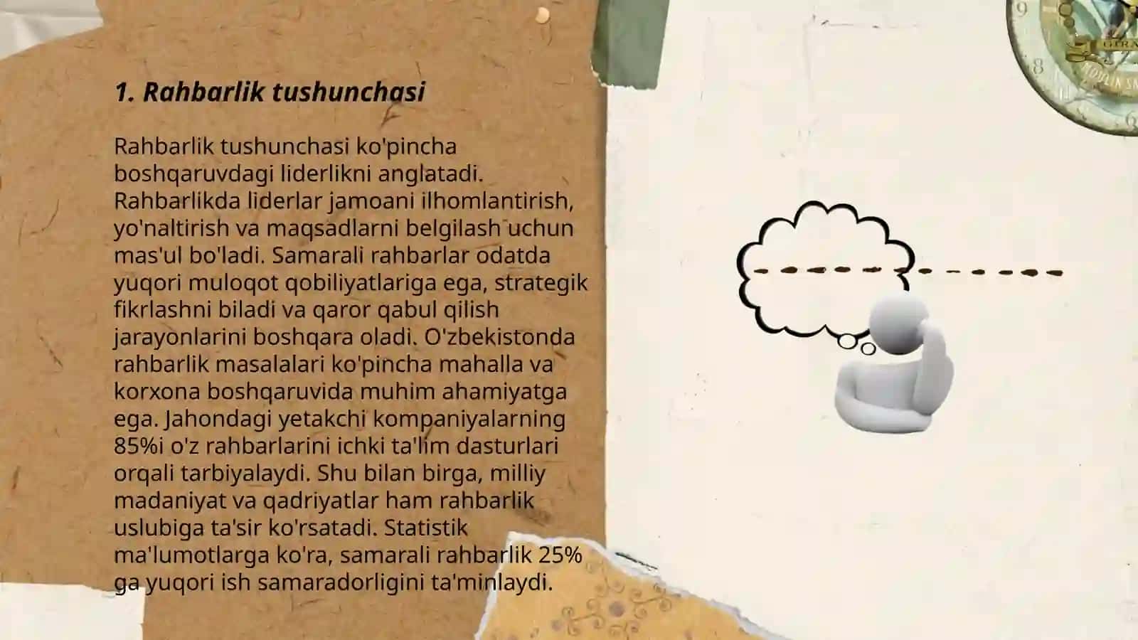Rahbarlik psixologiyasining mazmuni va ahamiyati 3