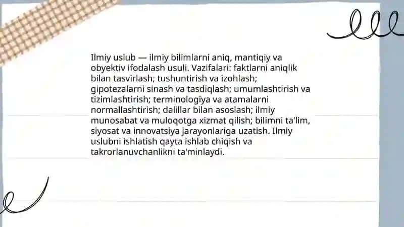 Ilmiy uslub turlari va hususiyatlari 3