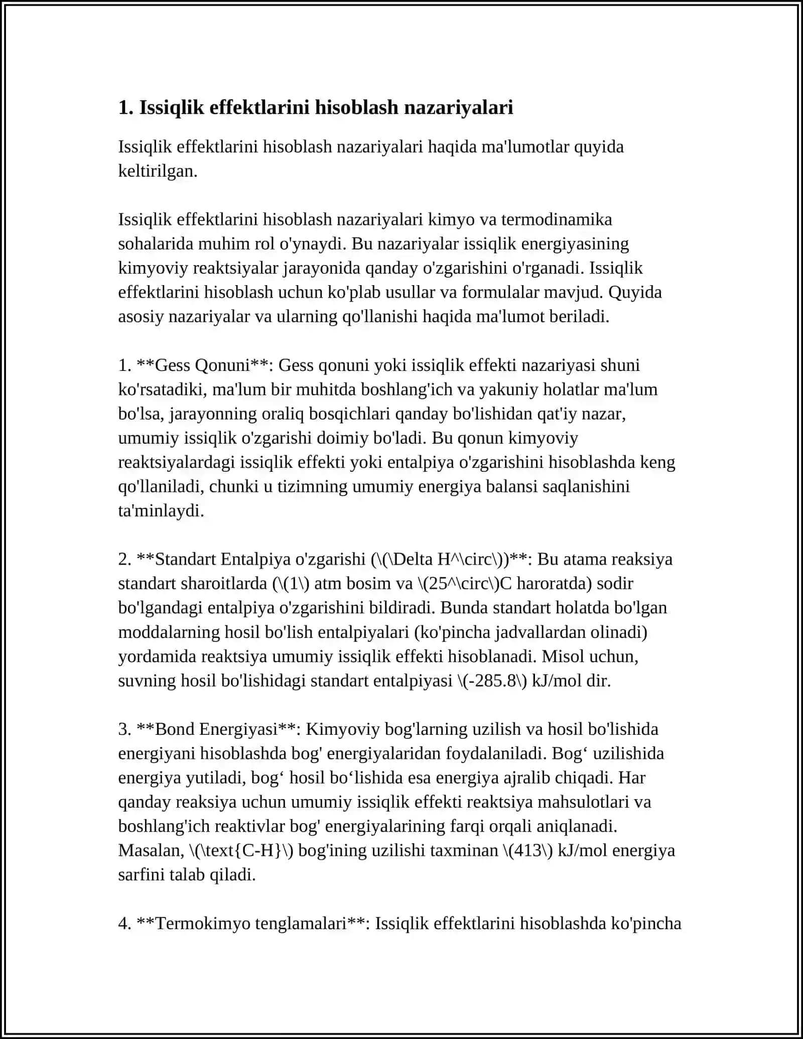 Issiqlik effektini hisoblash 3