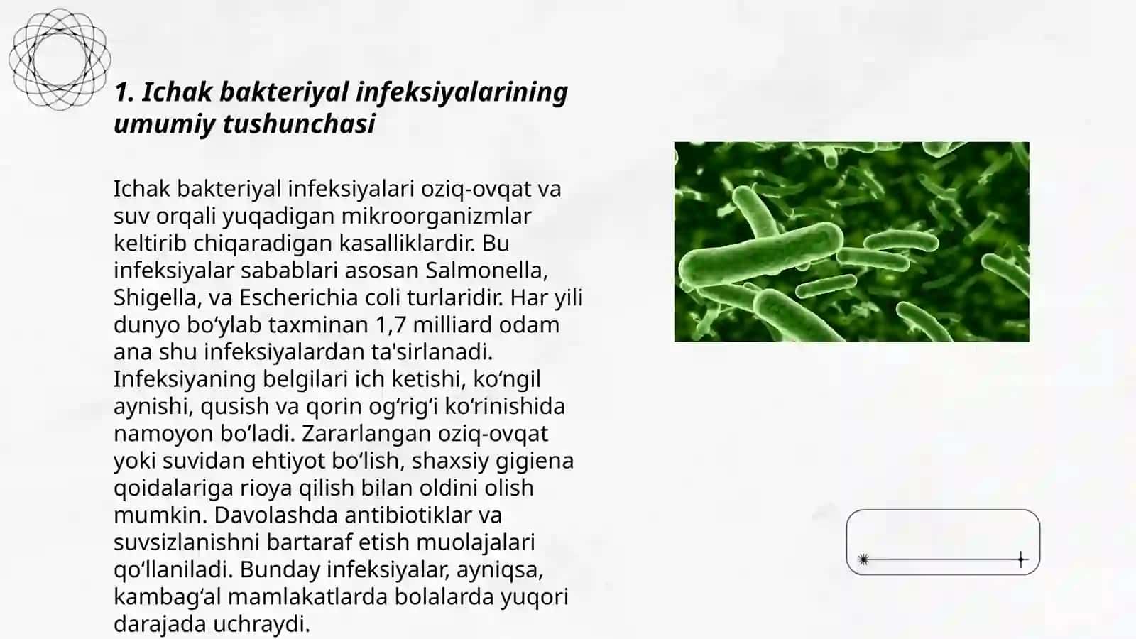 Ichak bakteriyal yuqumli kasaliklar qozg'atuvchi 3