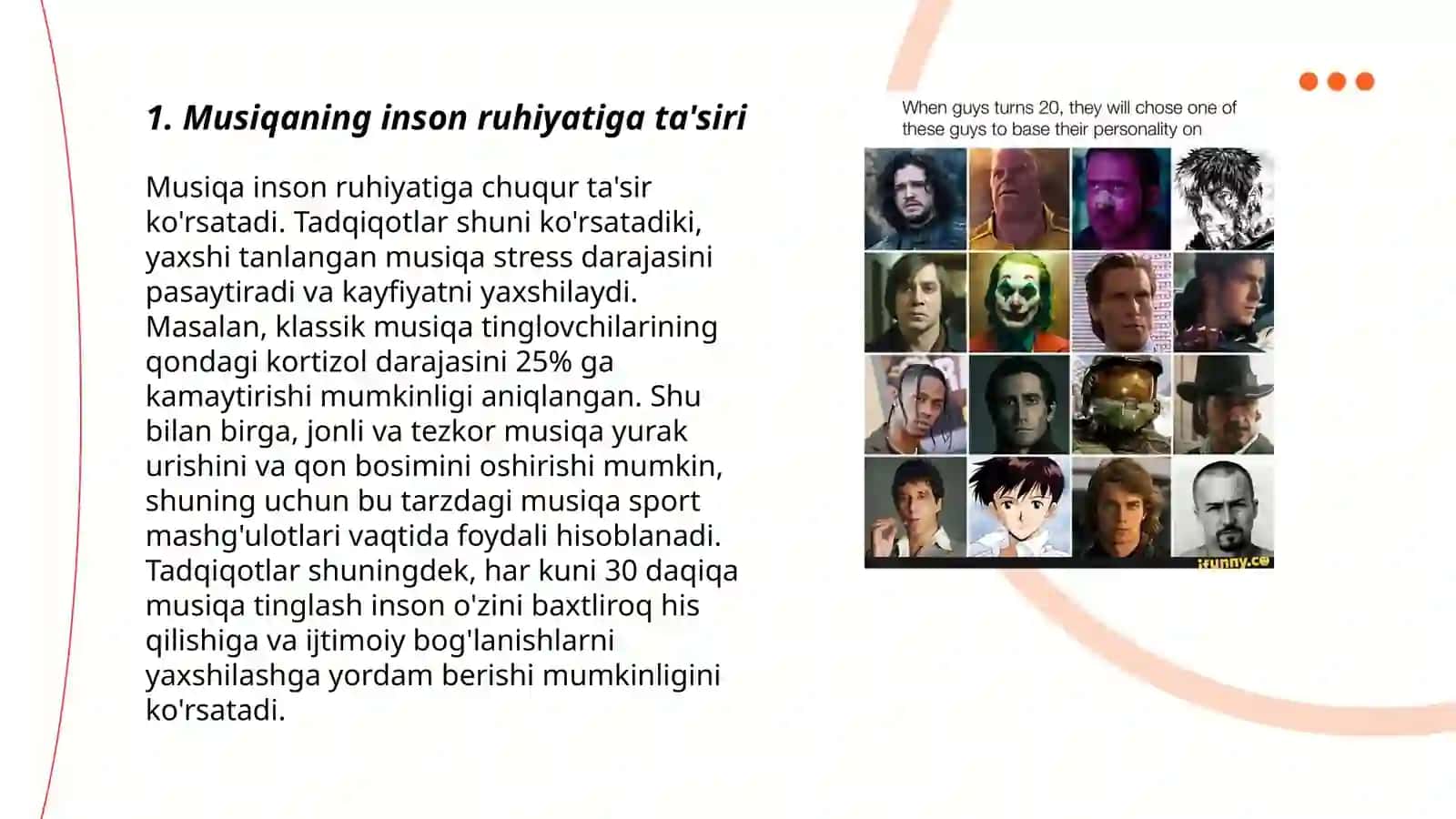 Musiqa san'atining hayotdagi o'rni va roli 3