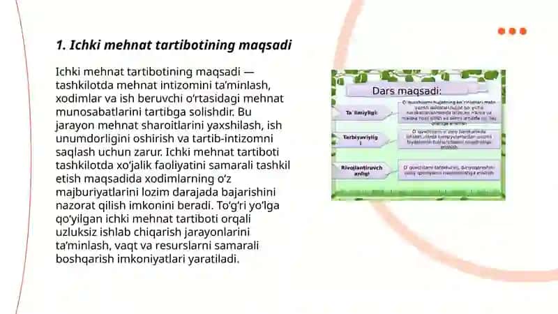 Ichki mehnat tartiboti qoidalari 3