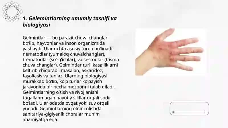 Gelemintlar, tibbiyoyda va amaliyotdagi ahamiyati, diagnostikasi 3