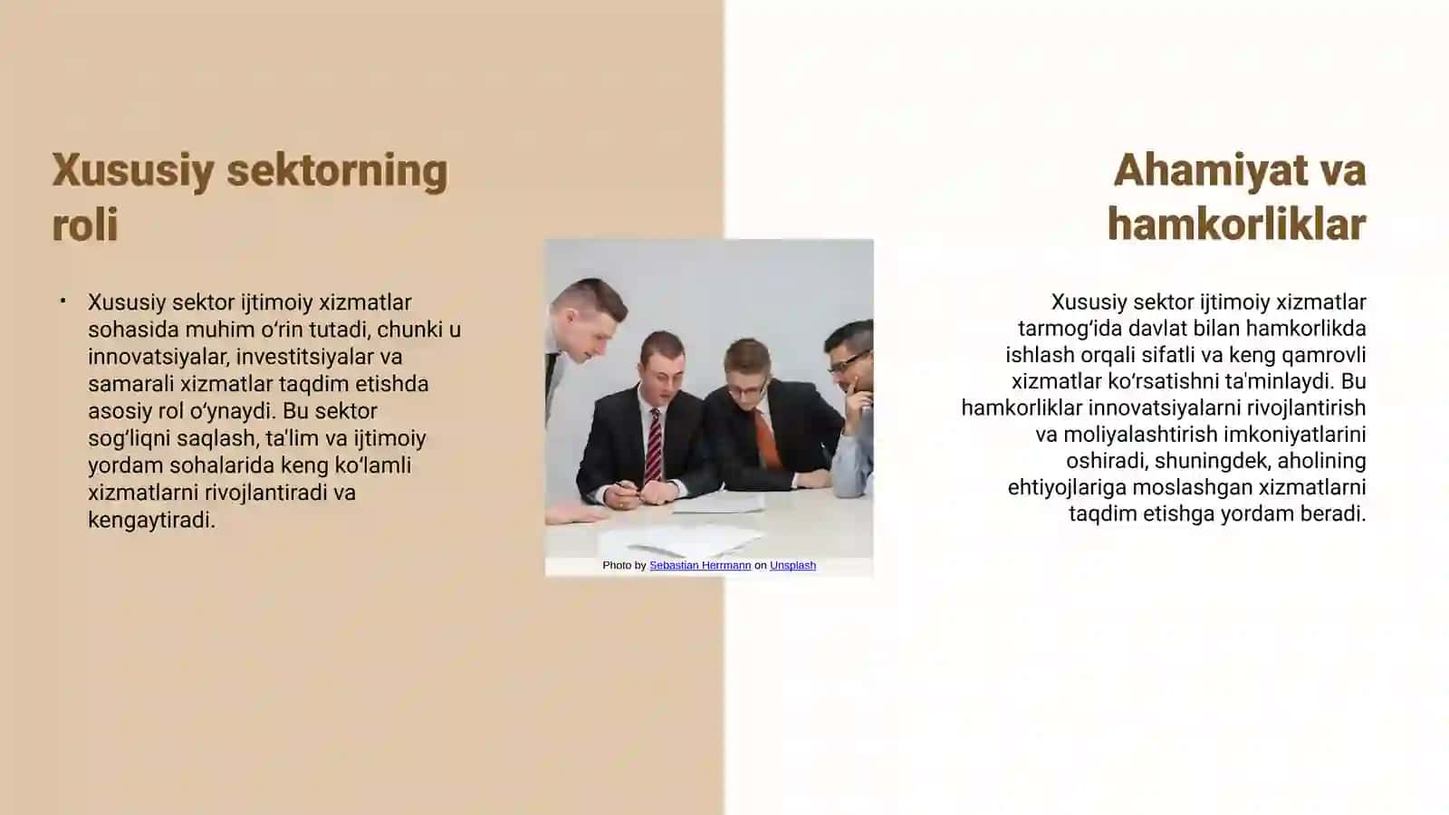 Xususiy sektorning ijtimoiy xizmatlardagi roli va imkoniyatlari 3