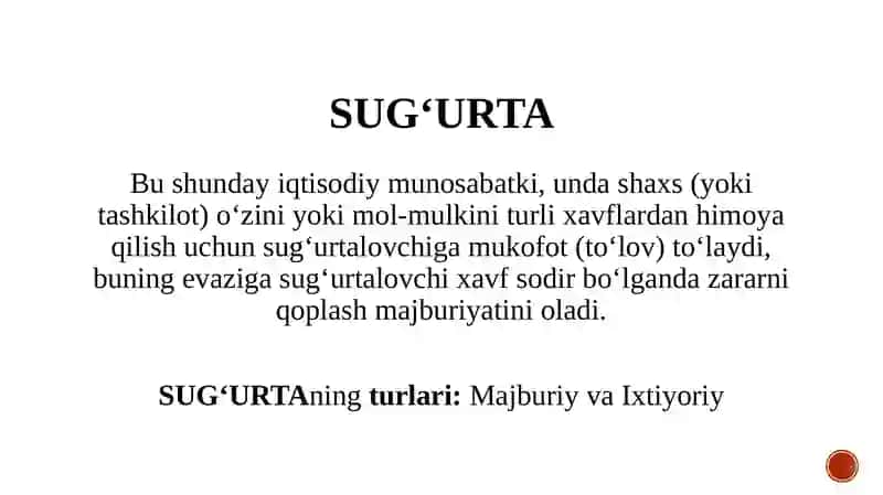 Sug‘urta turlari majburiy va ixtiyoriy 3