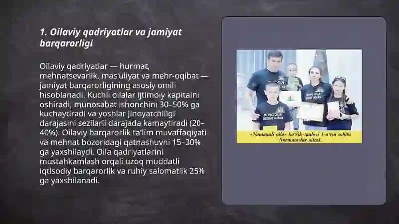 Oilaviy qadriyatlar va jamiyat barqarorligi 3