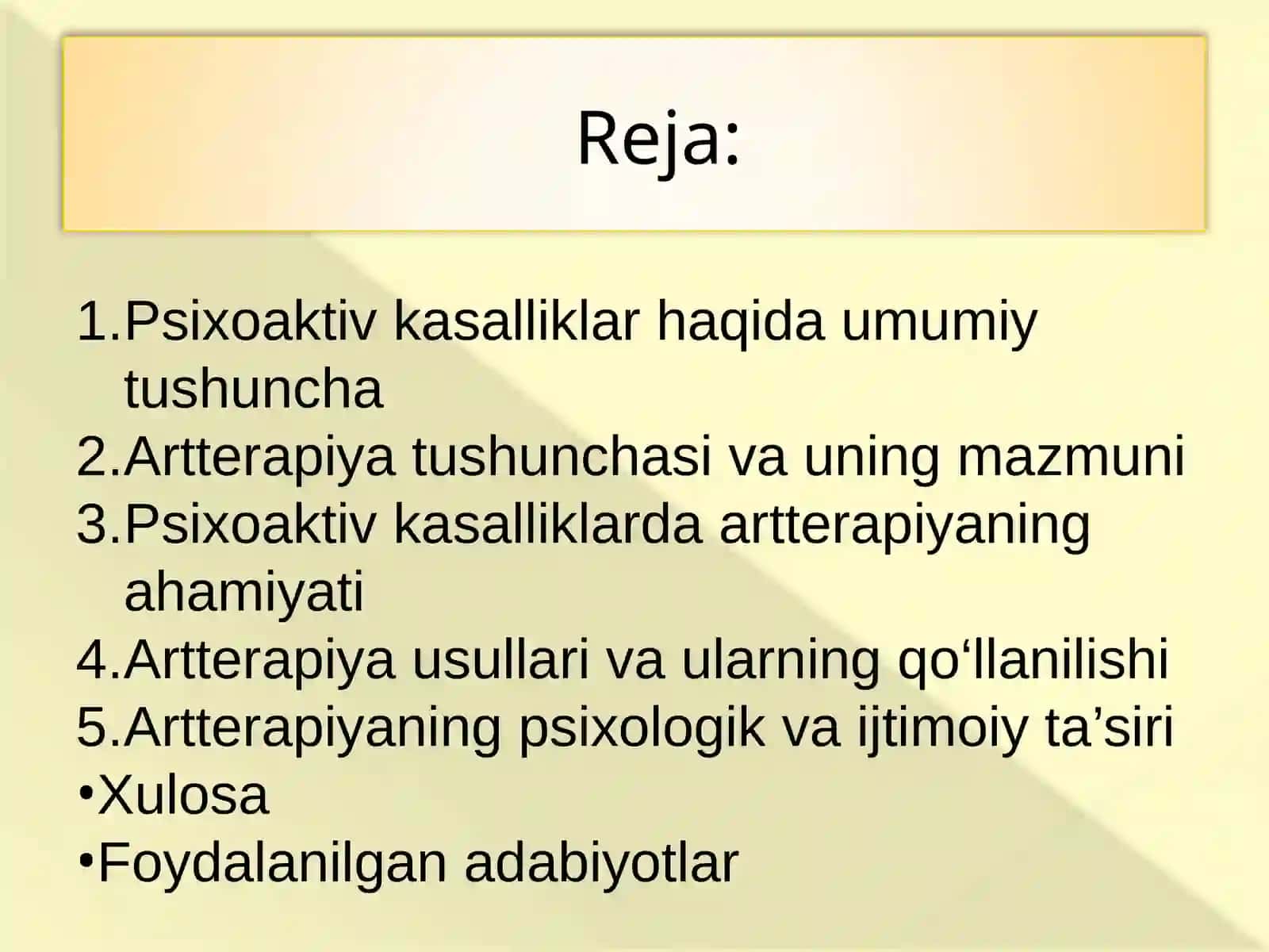 Psixoaktiv kasalliklarda arrterapiyaning o’rni 3
