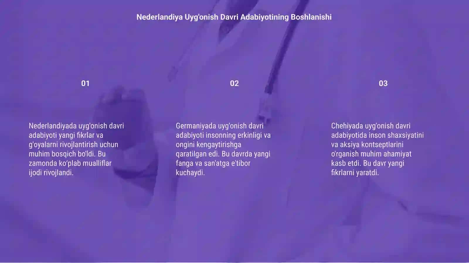 Nederlandiya, Germaniya va Chehiyada uyg'onish davri adabiyoti 3