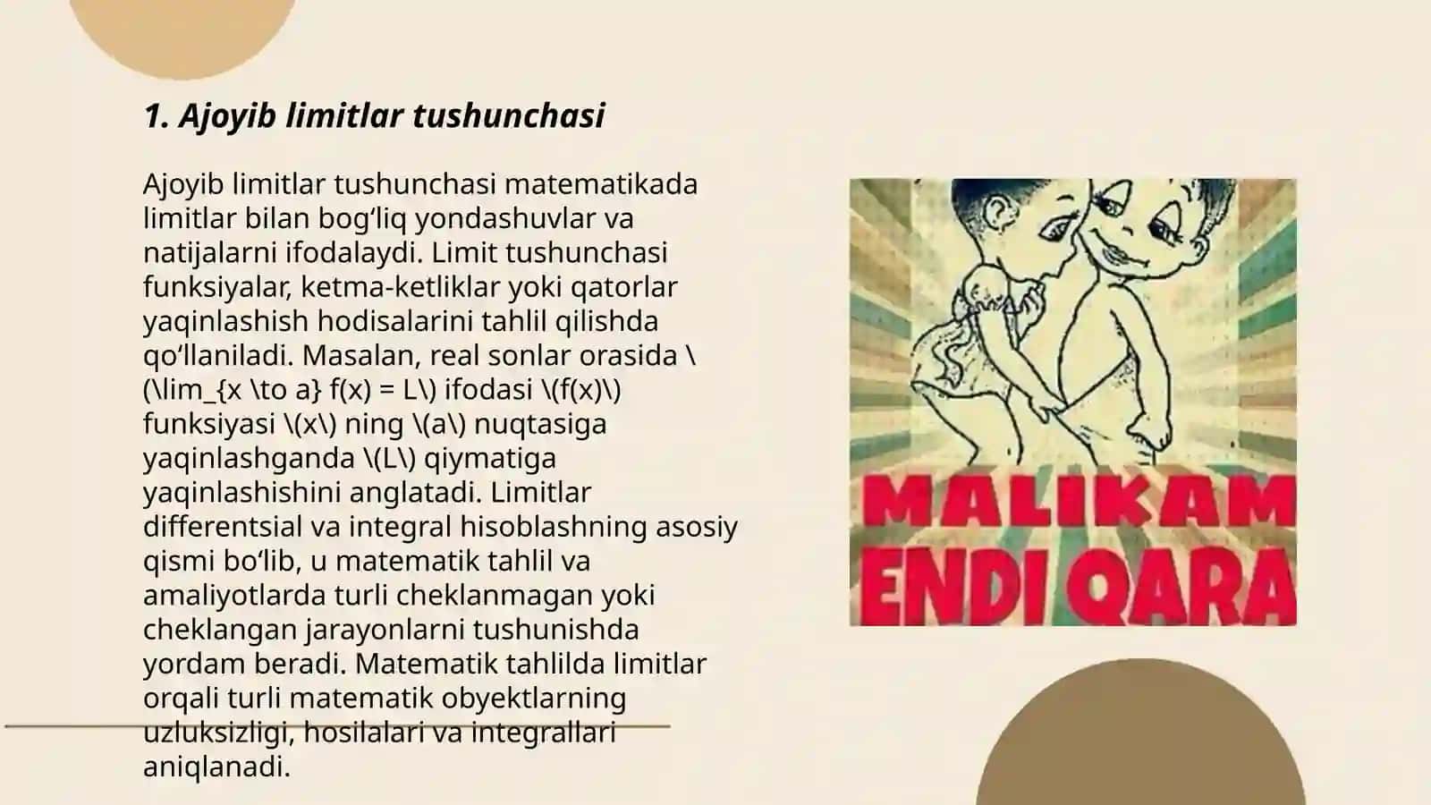 Ajoyib limitlar 3