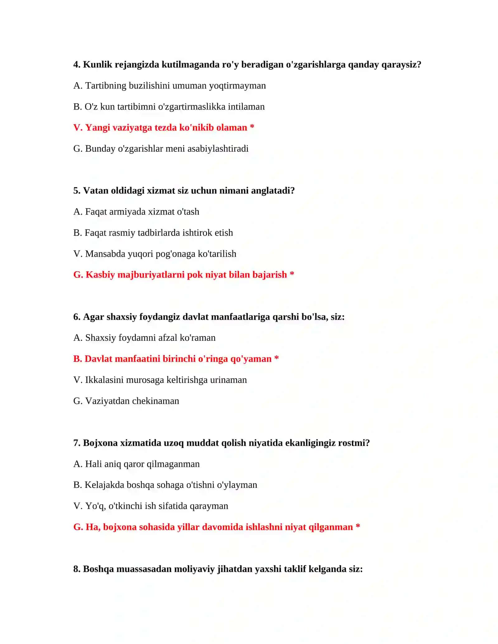 Bojxona Test Savollari 3