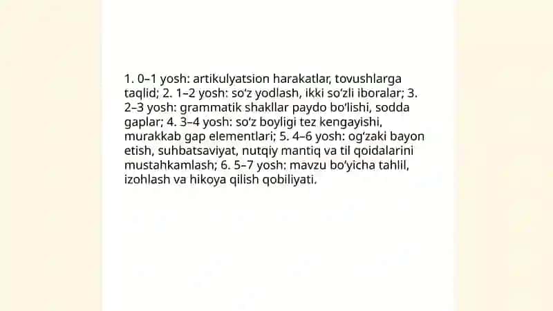 Maktabgacha tarbiya yoshida nutqning rivojlanishi 3