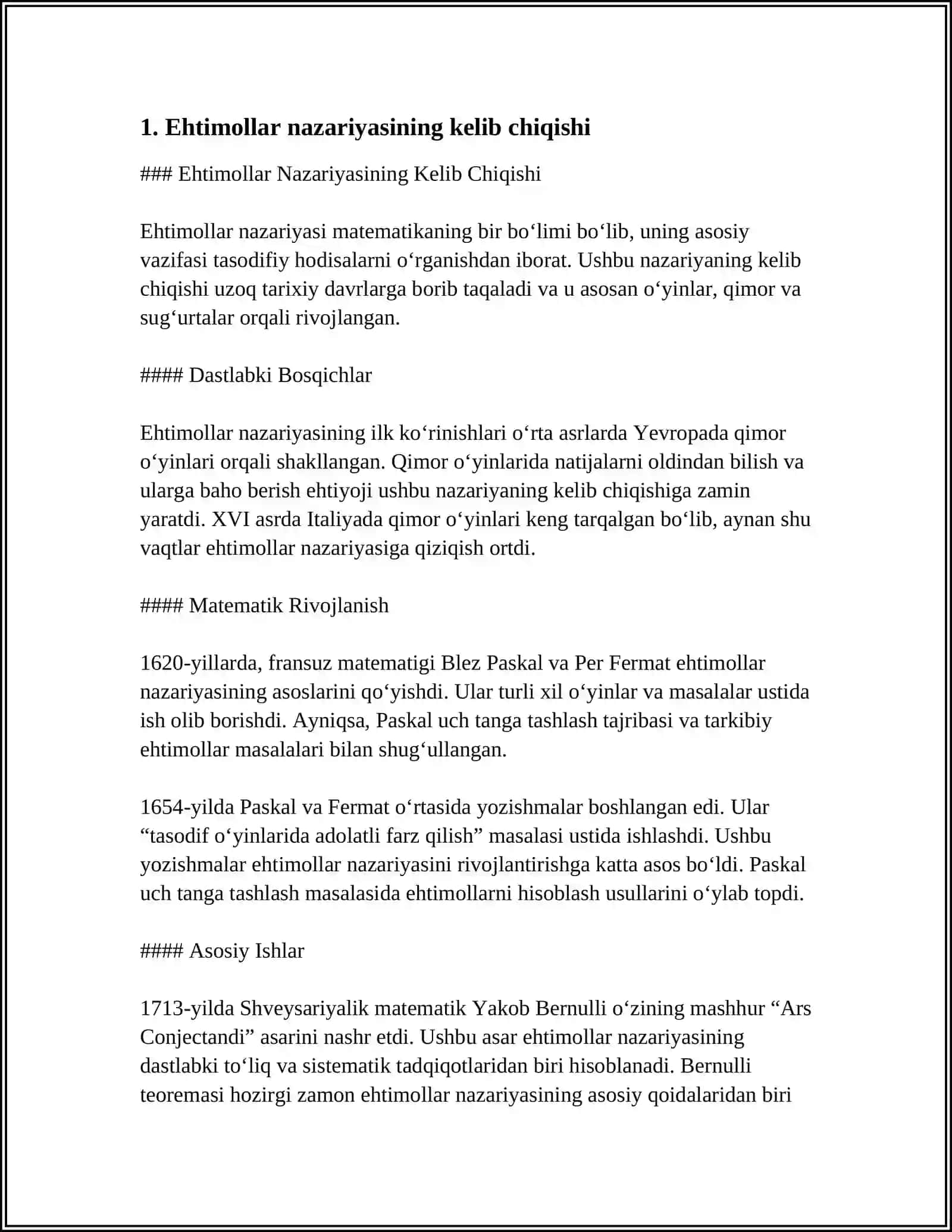 EHTIMOLLAR NAZARIYASI VA MATEMATIK STATISTIKA FANIDAN TARIXIY MA'LUMOTLAR 3