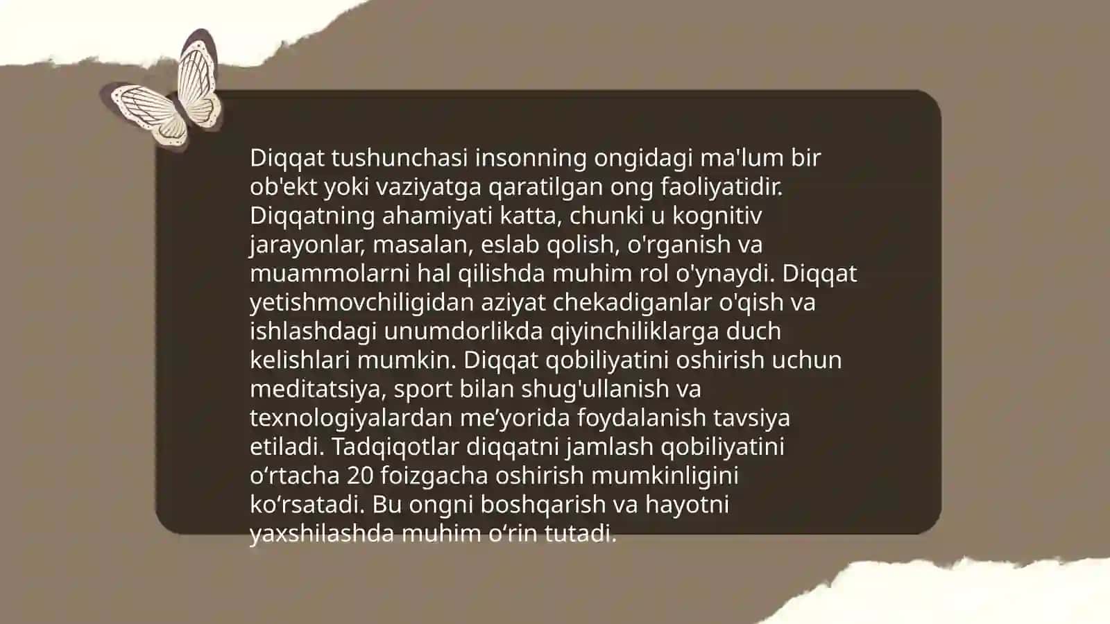 Diqqat ko’lami, diqqat taqsimlanishi,shaxsda diqqat rivojlanishi 3