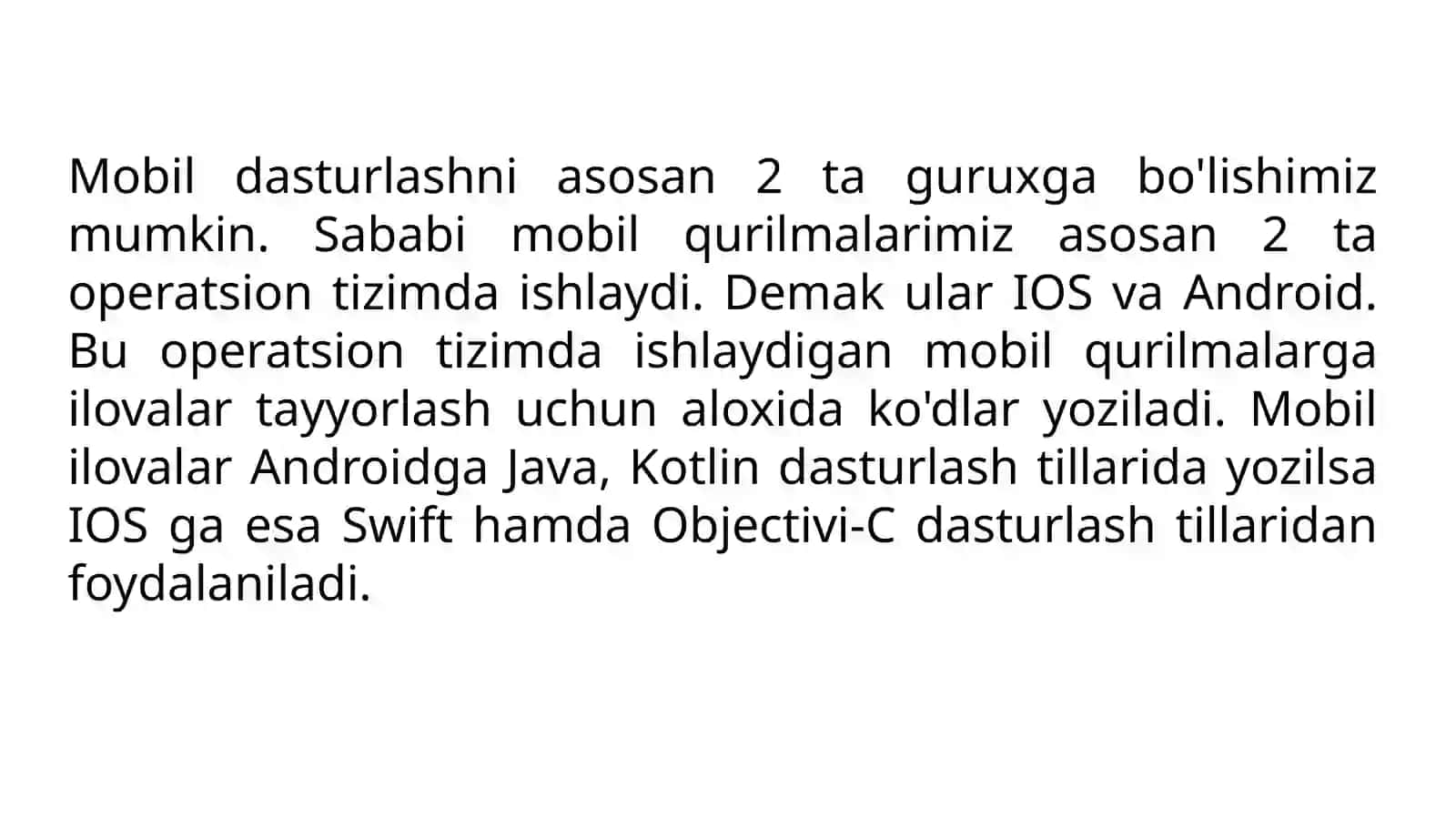 Mobil ilovalarni yaratishning dasturiy vositalari 3