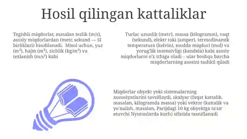 Miqdor tushunchasi va uning turlari 3