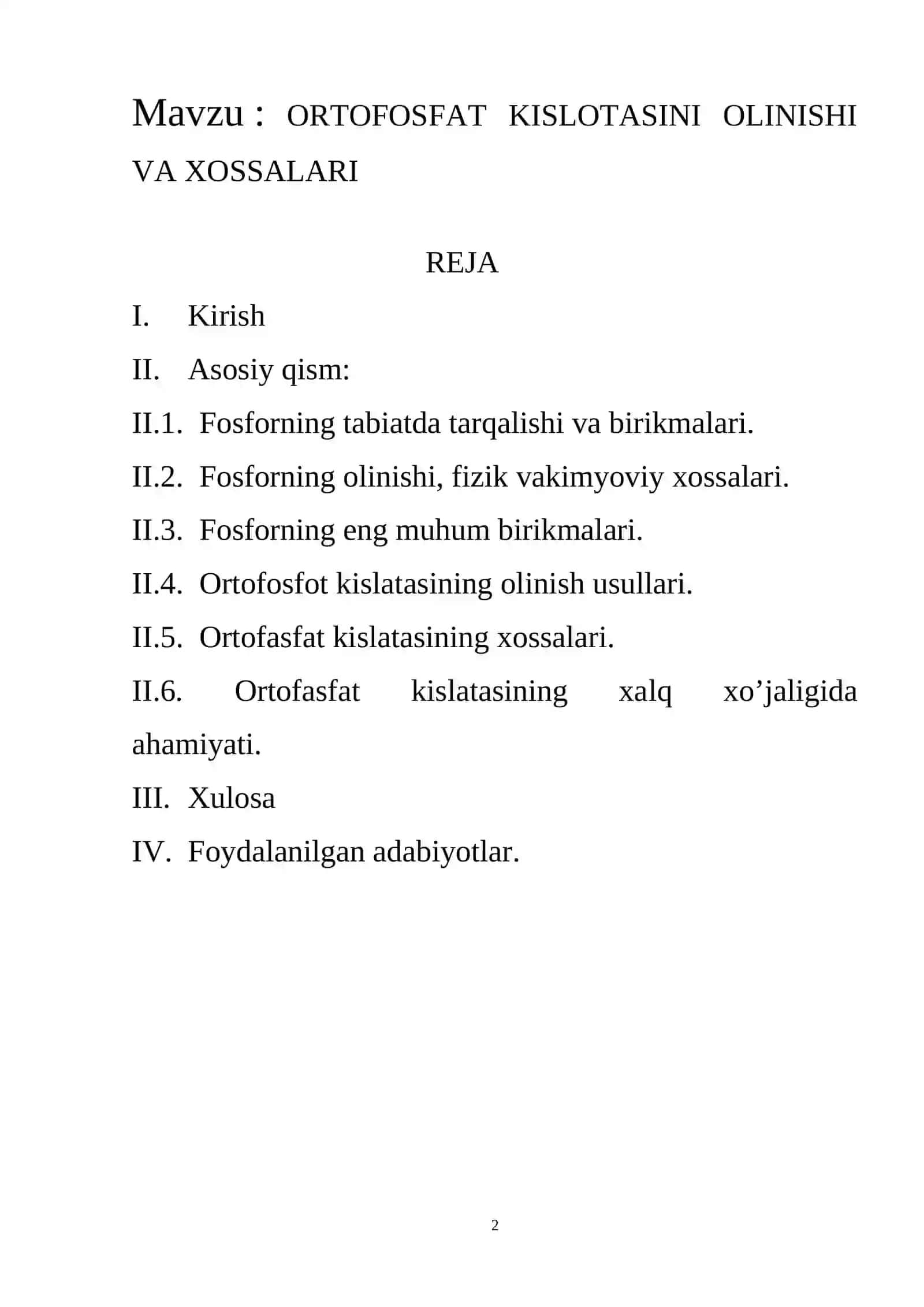 ORTOFOSFAT KISLOTASINI OLINISHI VA XOSSALARI 3
