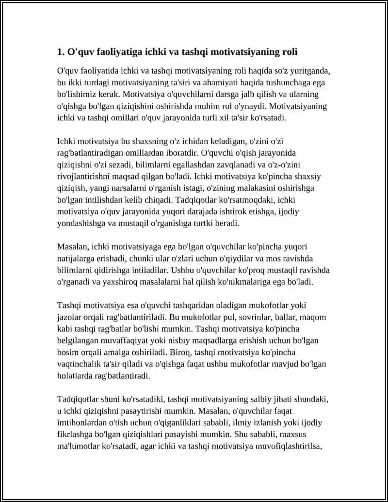 O'QUV FAOLIYATIGA QIZIQISHLAR UNDOVCHI MOTIV VA MOTIVATSIYA 3