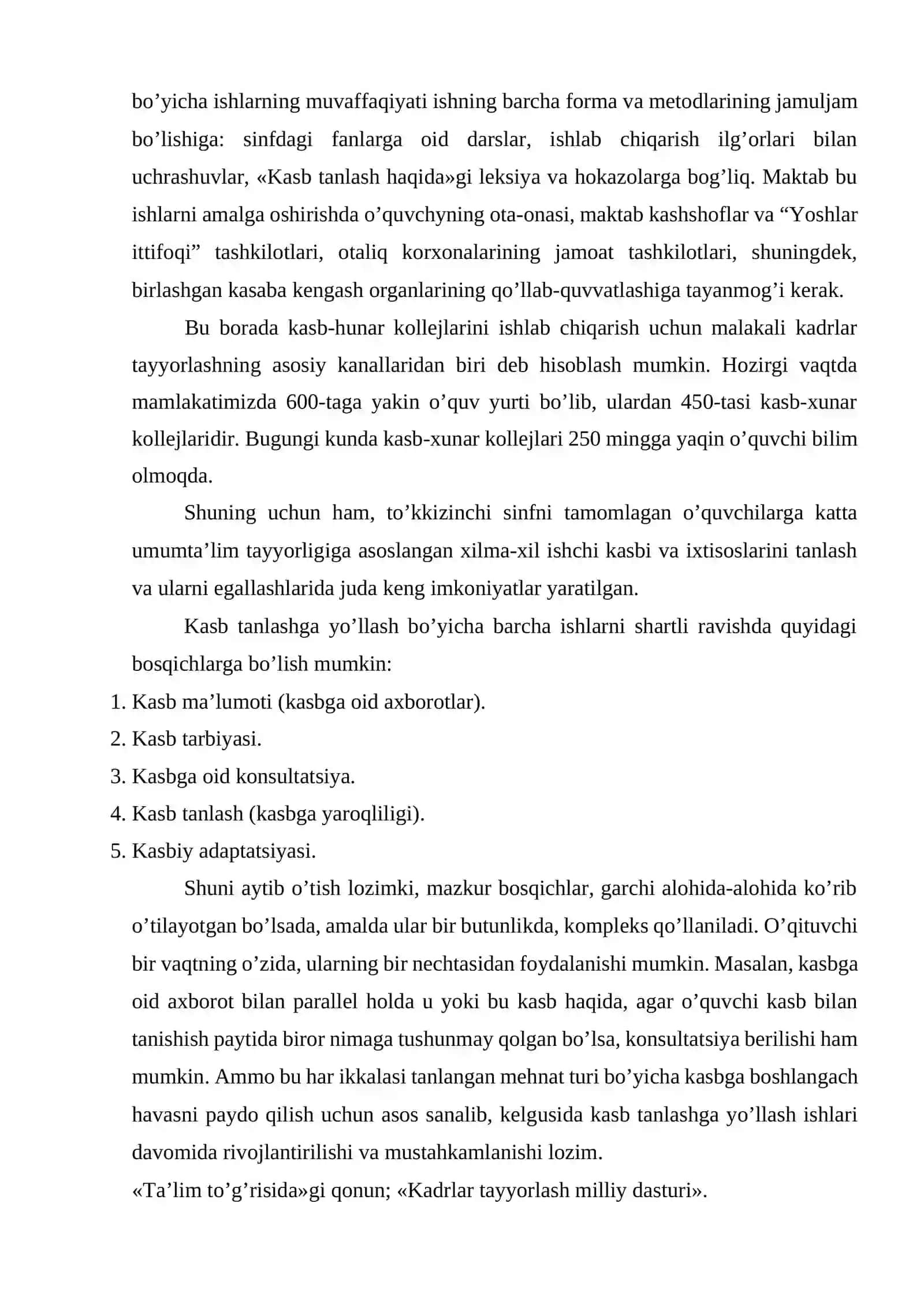 Yoshlarni kasb -hunarga yo’naltirishning nazariya asoslari 3