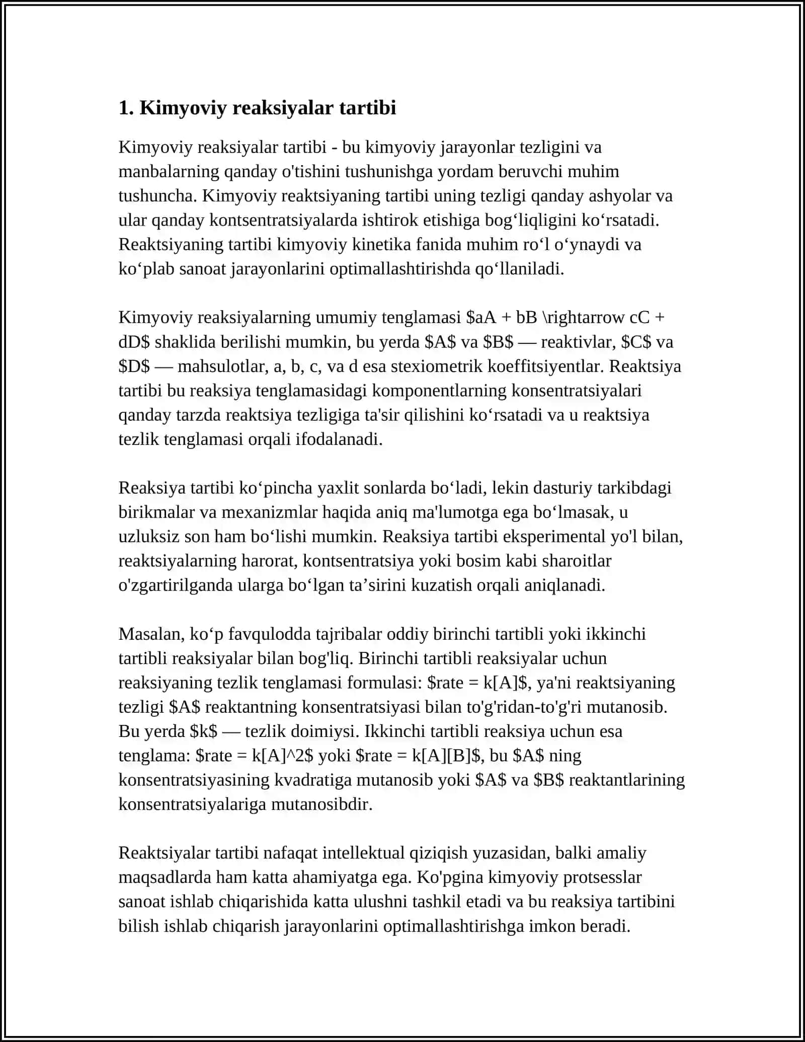REAKSIYALARNING TARTIBI VA MOLEKULYARLIGI 3