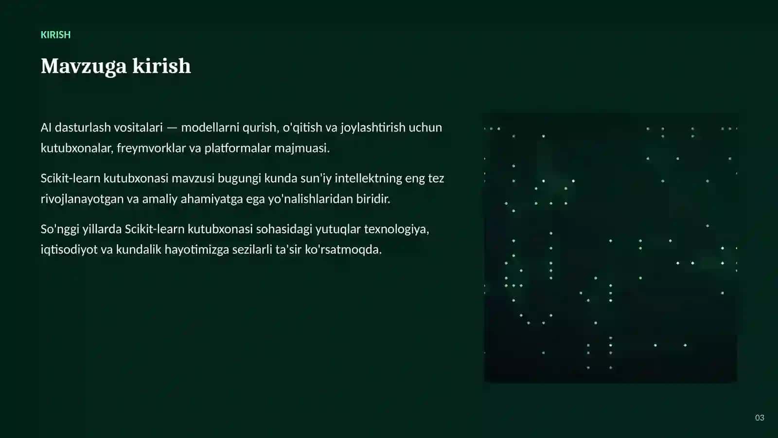 Scikit-learn kutubxonasi 3