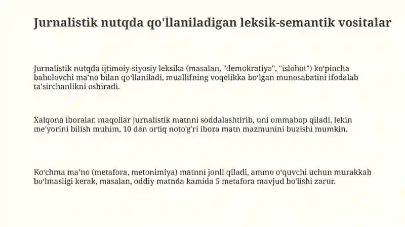 Publisistik nutqda foydalaniladigan leksik-semantik vositalar 3