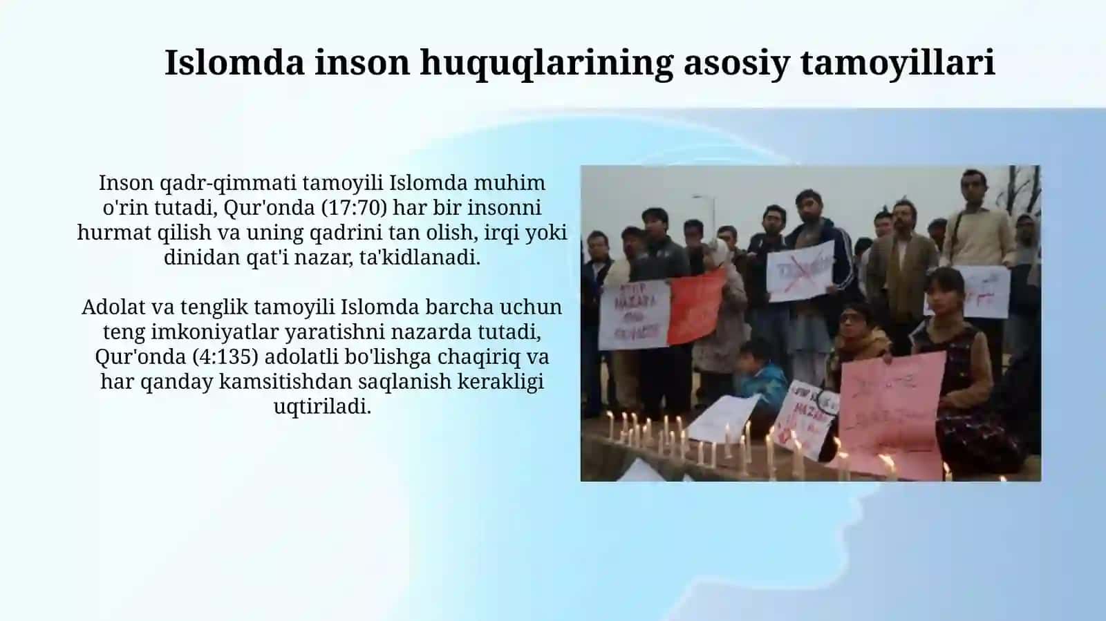 Islomda inson huquqlari himoyasi, ijtimoiy tenglik, adolat 3