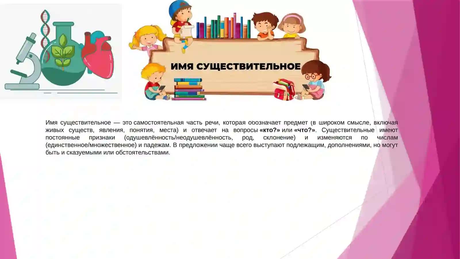 Морфология.Имя существительное.Родительный падеж имён существительных. Число имён существительных. Падежи. Лексическая тема: Россия на карте мира 3