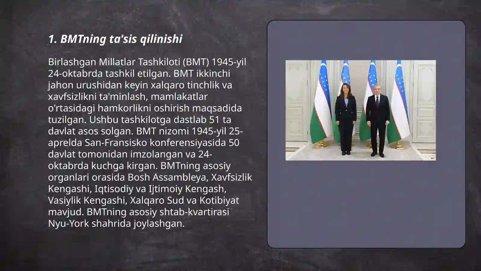 Birlashgan Millatlar Tashkiloti (BMT) 3