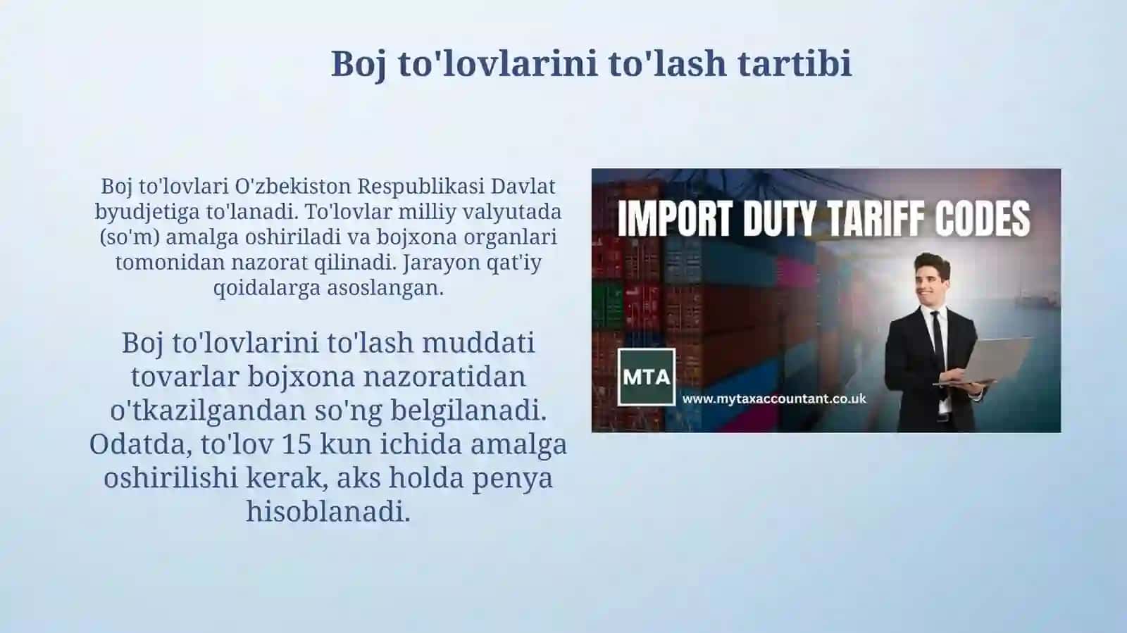 Bojxona to'lovlari to'lanishi tartibi 3