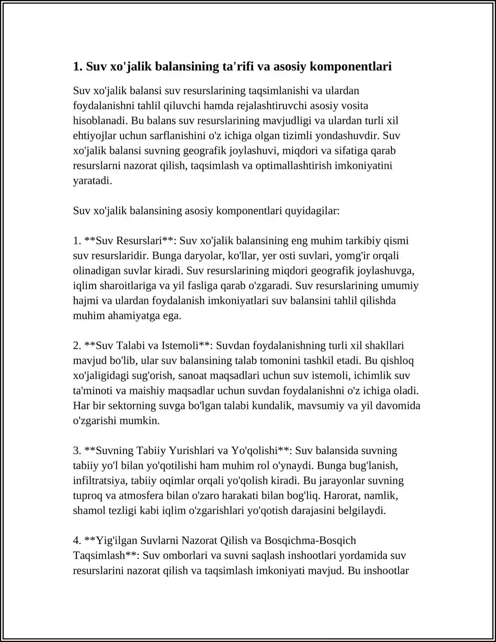 SUV XO'JALIK BALANSINI TUZISH VA TAXLIL QLISH 3