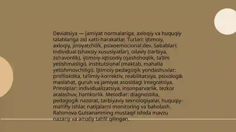 Rahimova Gulsanamning Ijtimoiy pedagogikadan tayyorlagan Mustaqil ishi 3
