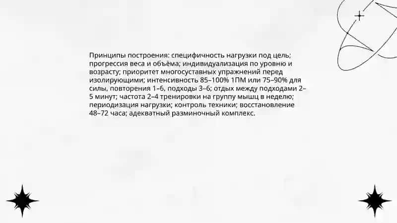 Принципы построения комплекса упражнений для развития силы 3