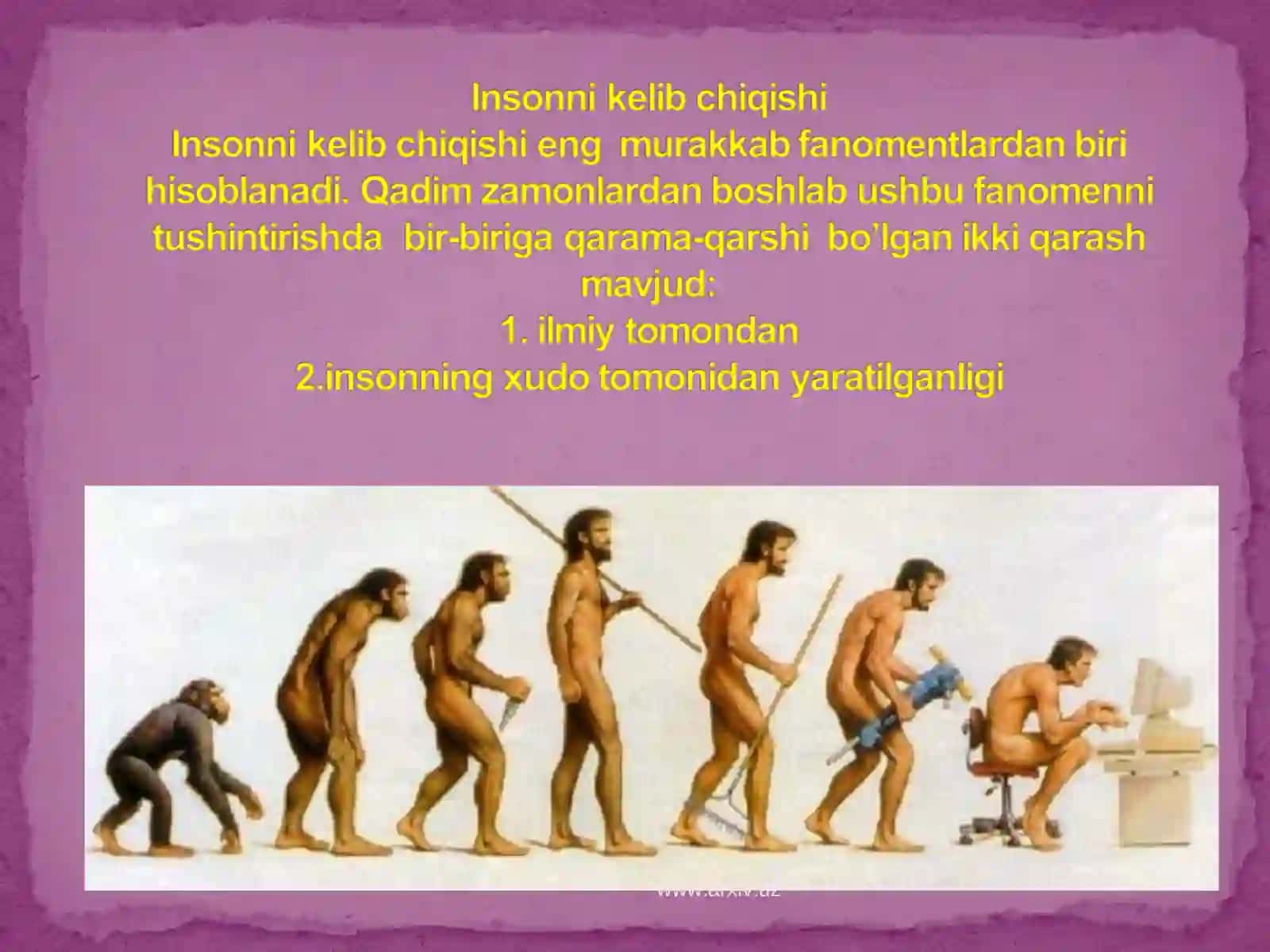 ODAM, INSON, INDIVID VA SHAXS TUSHINCHALARI 3