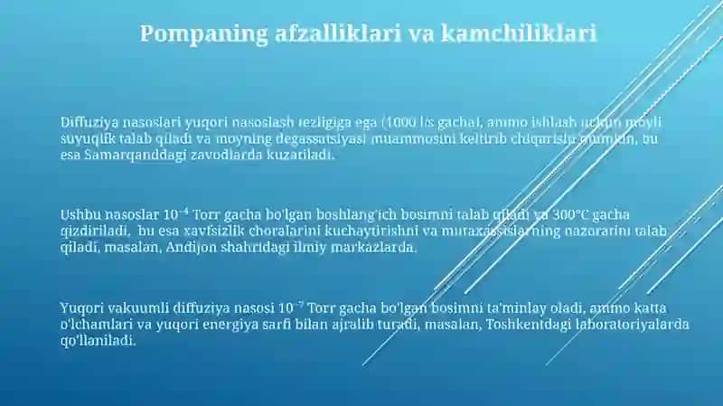 Yuqori vaakumli purkalovchi diffuzion nasosini oʻrganish 3