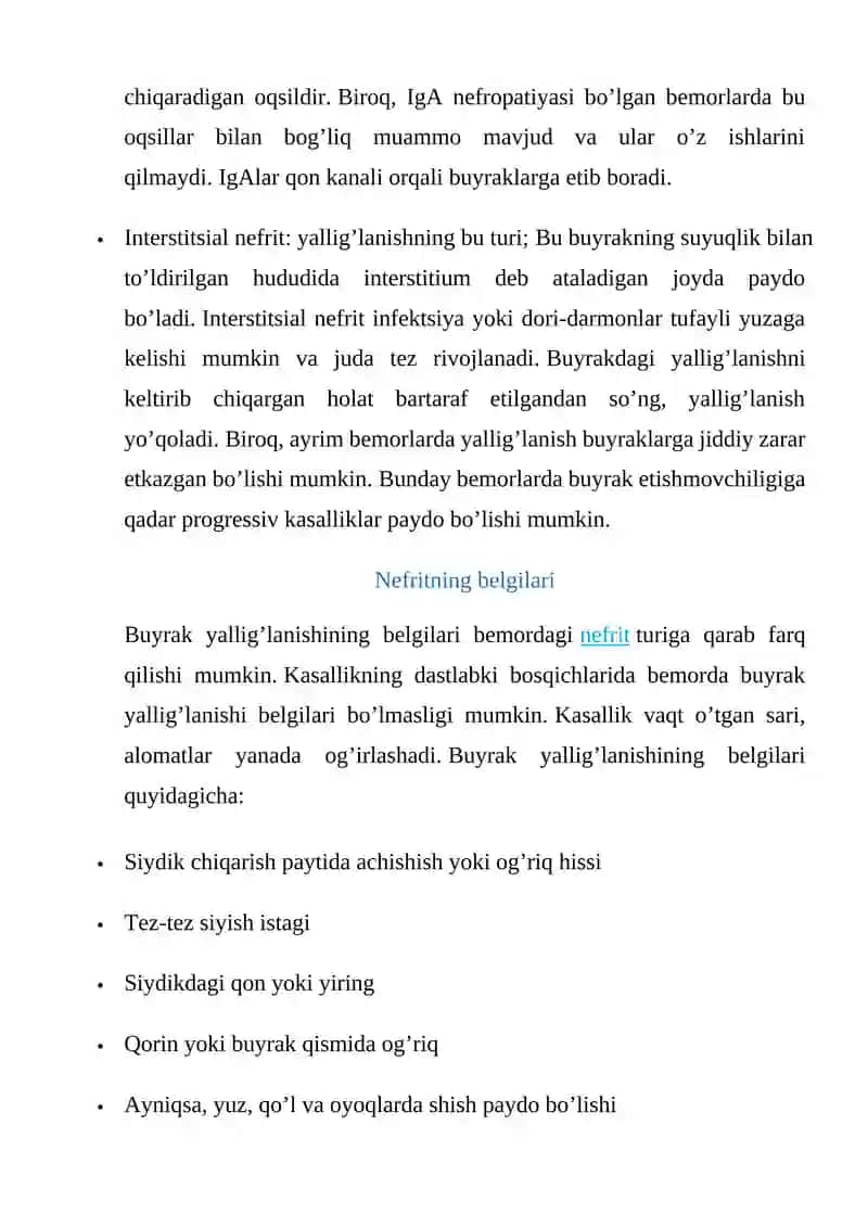 NEFRIT (BUYRAK YALLIG’LANISHI KASALLIGI) 3