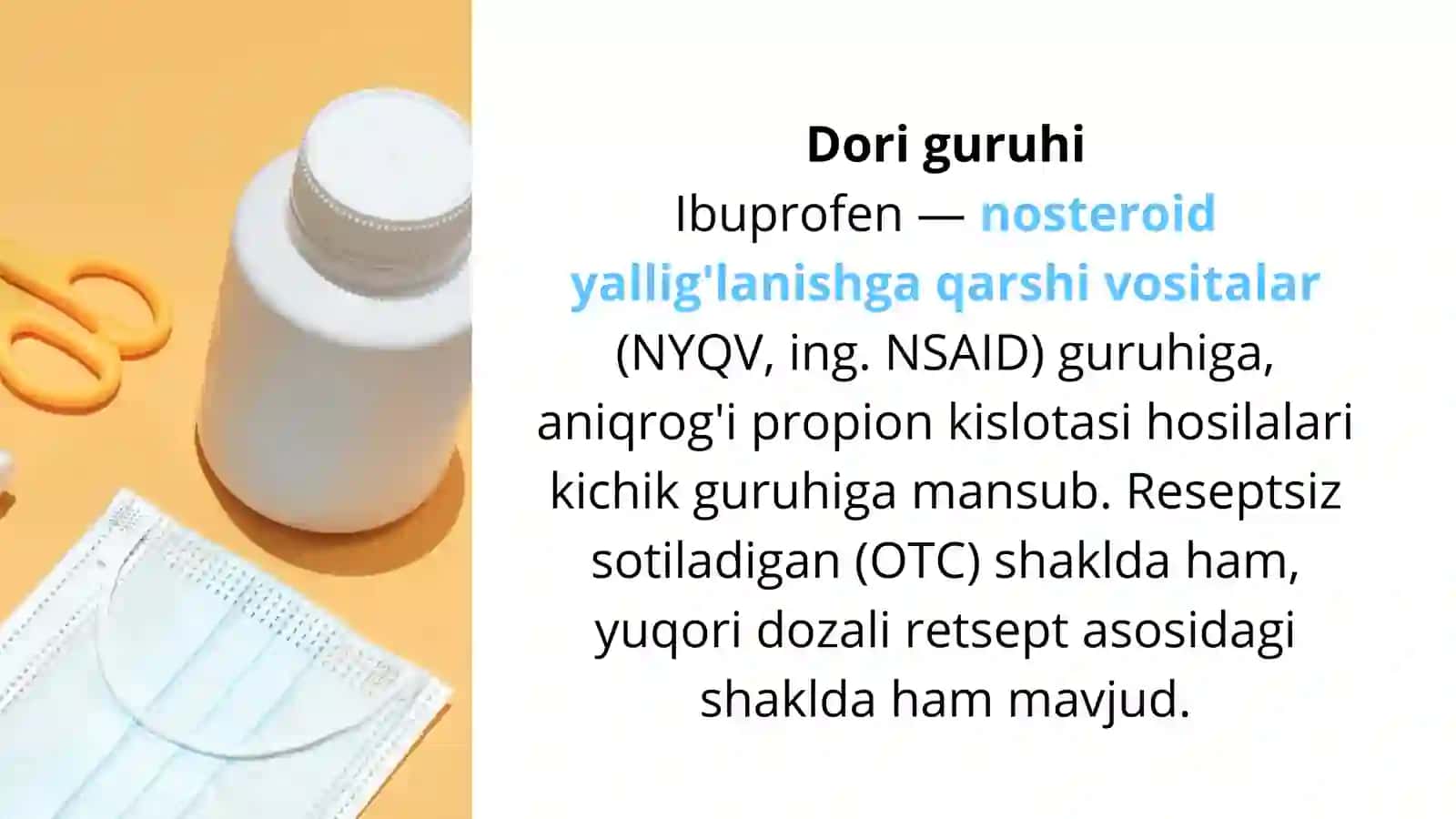 Ibuprofen haqida to'liq taqdimot (PPT) | Farmakologiya | 3