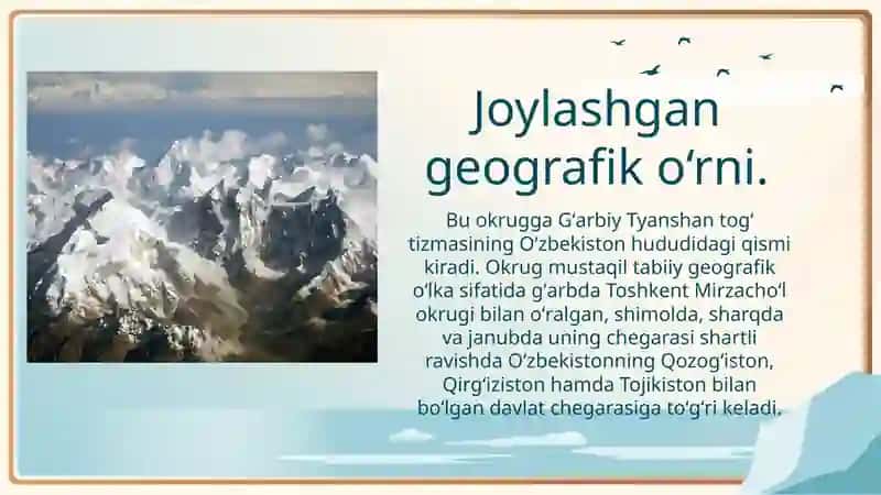 G’arbiy Tyanshan okrugiga tavsif 3