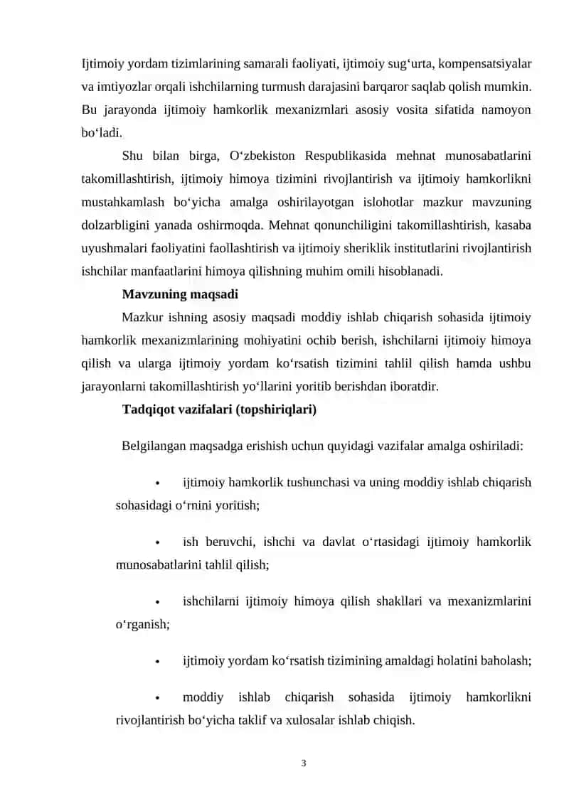 Moddiy ishlab chiqarish sohasida ijtimoiy hamkorlik asosida 3