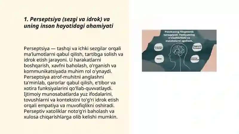 Perseptsiya (sezgi va idrok) va uning inson hayotidagi ahamiyati 3