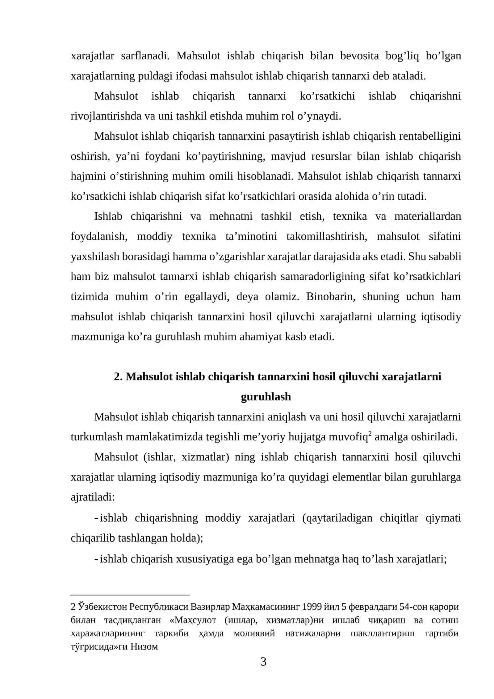 Qiymat va tannarx nazariyasi 3
