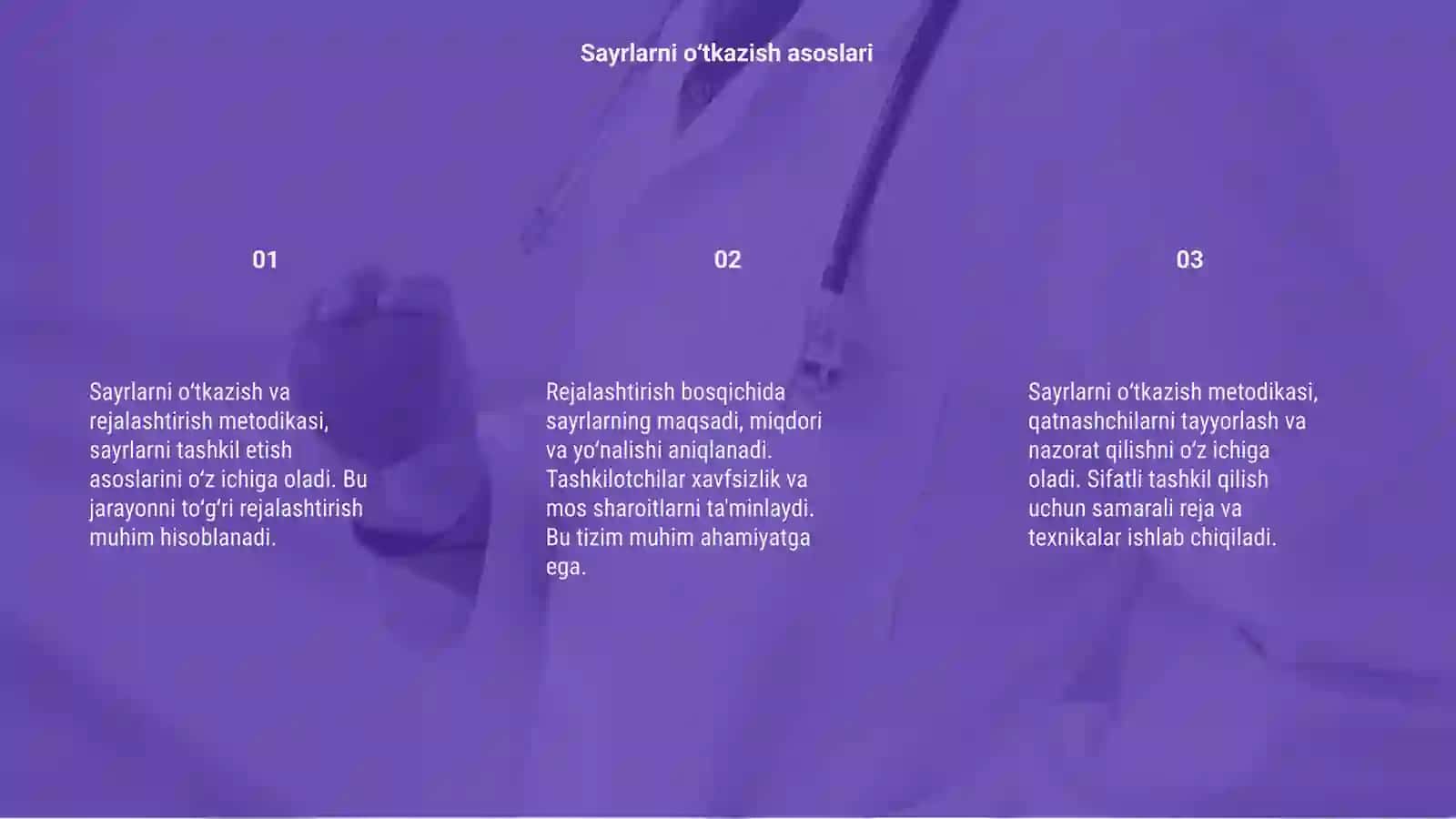 Sayrlarni oʻtkazish va rejalashtirish metodikasi 3