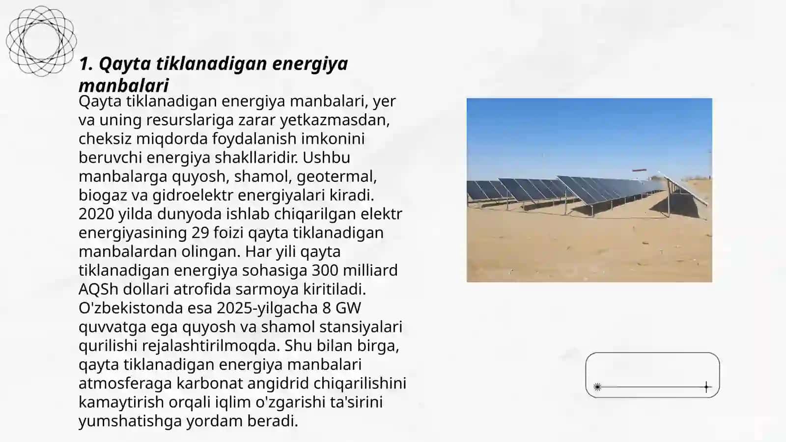Qayta tiklanadigan elektr manbalari va parallelizm 3