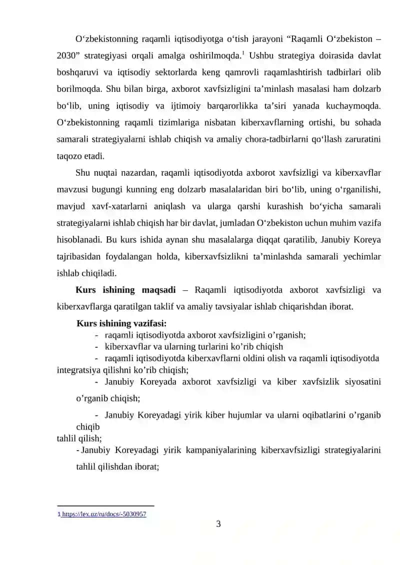Raqamli iqtisodiyotda axborot xavfsizligi va kiberxavflar 3