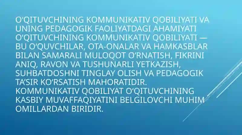 O‘qituvchining kommunikativ qobiliyatini rivojlantirishga qo‘yiladigan talablar 3