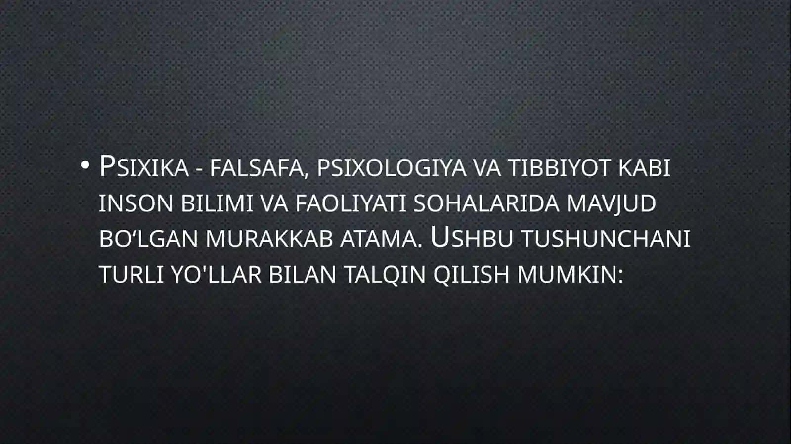 Inson psixalogiyasining ontognezda rivojlanishi. 3